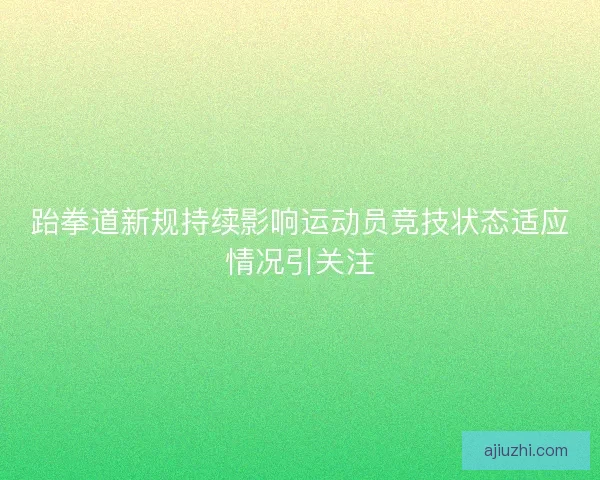 跆拳道新规持续影响运动员竞技状态适应情况引关注 跆拳道新规持续影响运动员竞技状态适应情况引关注